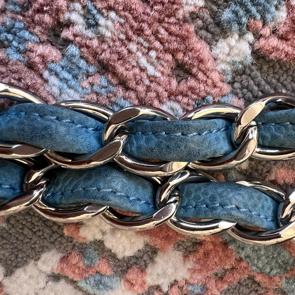 Chanel Caviar Jumbo double flap blue - Picture 15 of 16